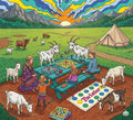 Game Night Goat Shenanigans - Glamping Guests