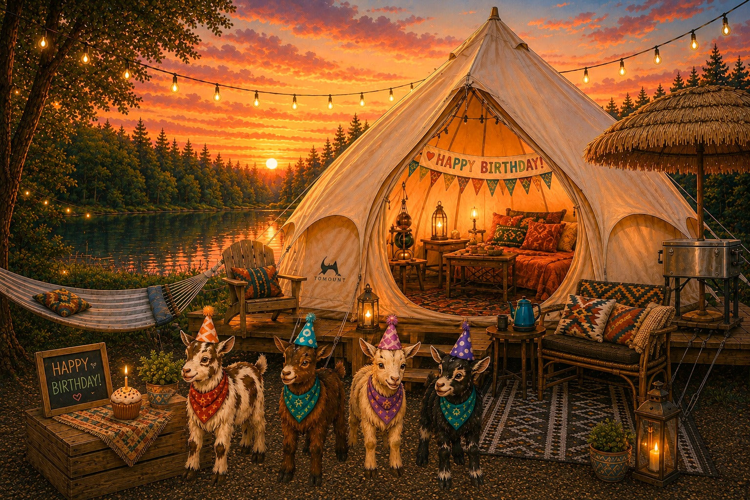 The Udderly Perfect Birthday Surprise! - Glamping guests